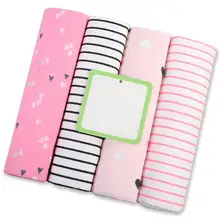 Модные милые детские аксессуары с героями мультфильмов, 4 шт., мягкое Фланелевое хлопчатобумажное одеяльце для новорожденных, Пеленальное покрывало на кровать