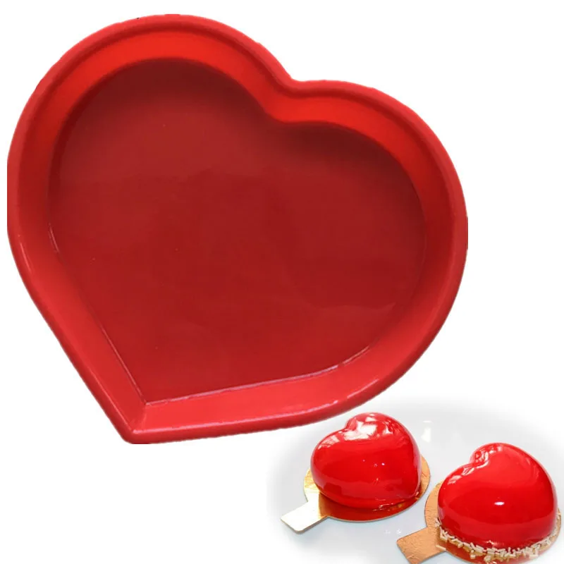 Silicone Heart Cake Shaped Mold Decoration DIY Baking Bread Dessert