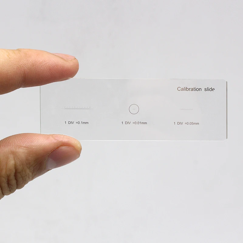 Scale Ruler 0.1 0.05 0.01 mm Stage Micrometer Calibration Slides with 3 Measurement Scales for Microscope Optical Glass