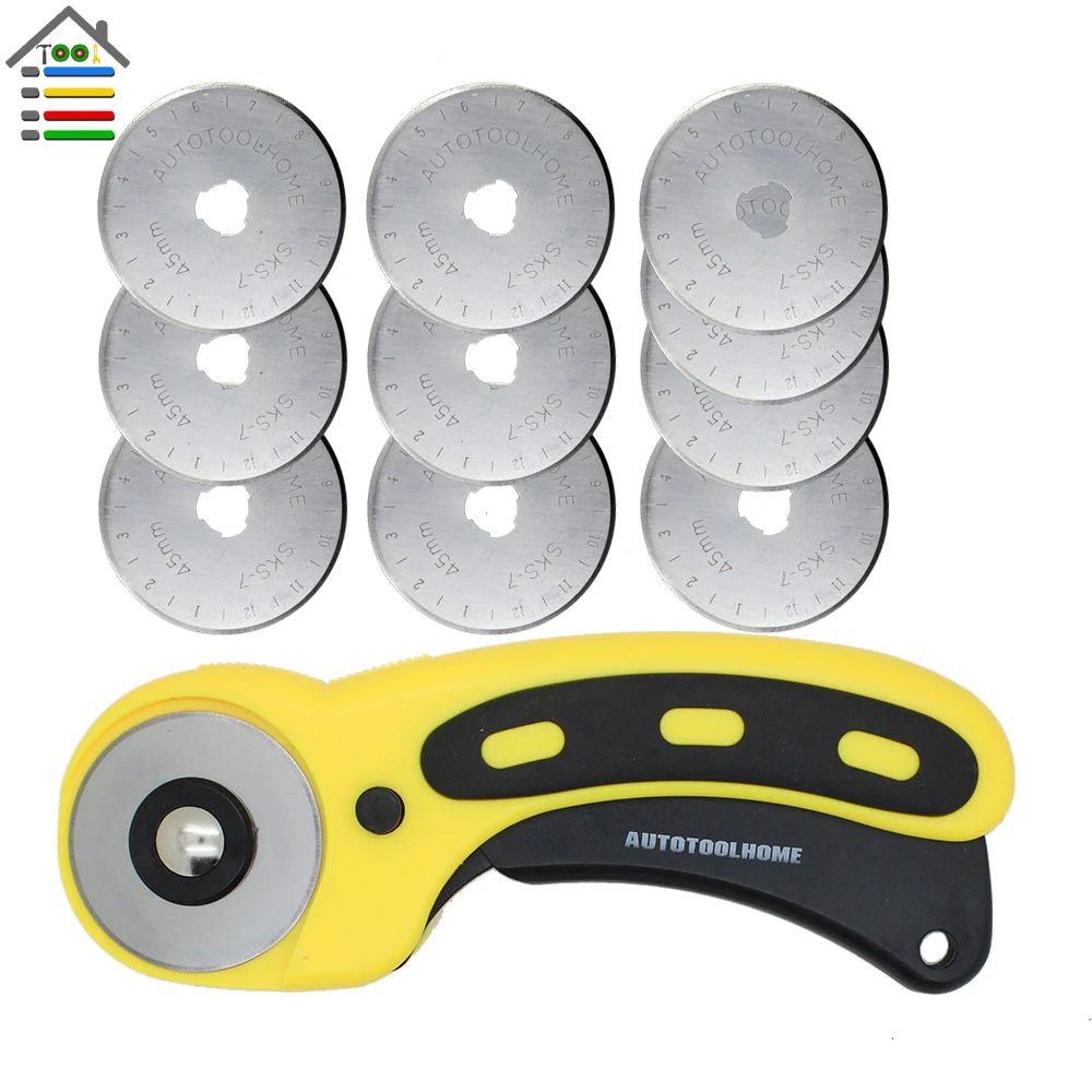 AUTOTOOLHOME 45mm Rotary Cutter Blades For Olfa Dafa Fiskars Rotary