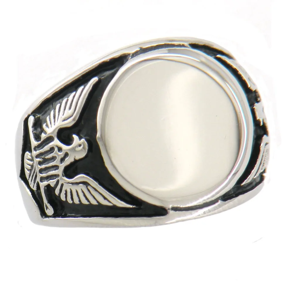 FANSSTEEL ювелирные изделия из нержавеющей стали гравируемый перстень Американский