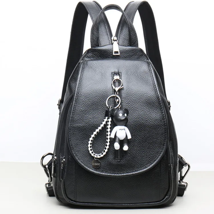 

2019 Genuine Leather Portable Shoulders Package Woman Package Soft Leather Cowhide Shoulders Package Woman