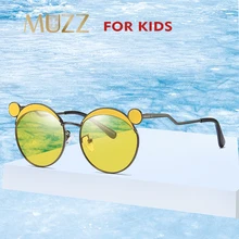 Детские солнцезащитные очки, поляризационные, красивые очки, для девочек, сплав, солнцезащитные очки, новая маленькая рамка с медвежонком, для мальчиков и девочек, солнцезащитные очки, классические, милые очки