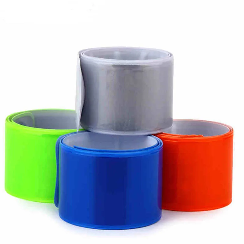 2x Cycling Reflective Strip Warning Safety Bicycle Bind Pants Leg Strap Blue