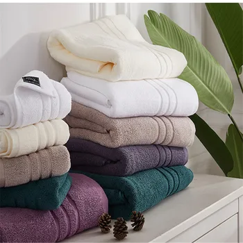 

1PC 80*160cm Bath Towel White 100%Egyptian Cotton Beach Towels Terry Bathroom Washcloth For Home Hotel High Quality 800g/pc