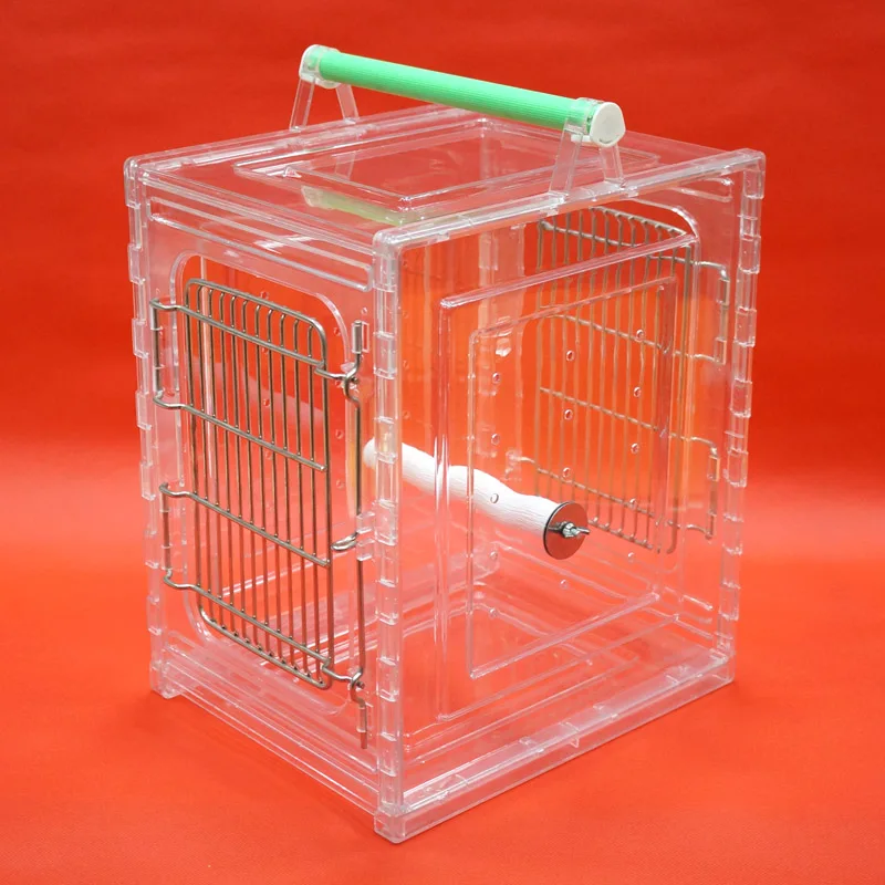 

Parrot Bird Carrier Portable Cage Tough Durable Bite Resistant Suitable for Small Size Parrots