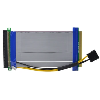 

Free DHL 200pcs PCI E PCI-Express PCI-E 16X to 16X Riser Card Extender Converter Ribbon Extension Cable with Molex Power Supply
