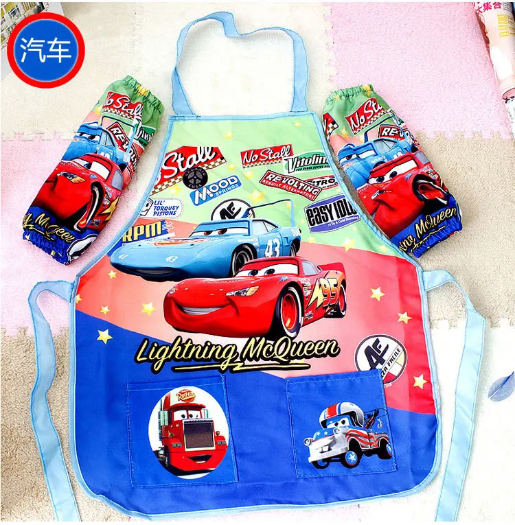 Elsa e Anna Crianças com Manga Disney Babadores Burp Panos Congelados Crianças Pinturas Avental Roupa Interior Impermeável Desenhos Animados & 9 High Quality Mamãe e Bebê