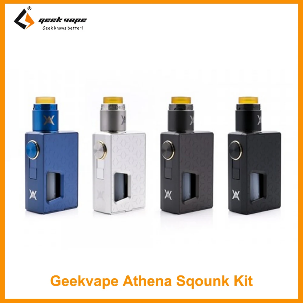 

100% Original GeekVape Athena Squonk Kit With Athena RDA Atomizer By Single 18650 Battery Not included 510 Drip Tip E-Cig
