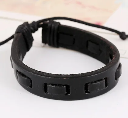 Руководство Weave коровьей Cortex Пояса из натуральной кожи Браслет манжета бечёвки