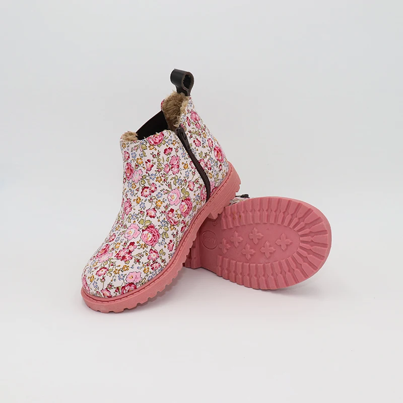Sapatos de Inverno Tipsietoes Crianças Tornozelo Meninas Meninos Floral Flor Impressão Chelsea Outono Martin Criança Botas Tamanho 9 Mamãe e Bebê