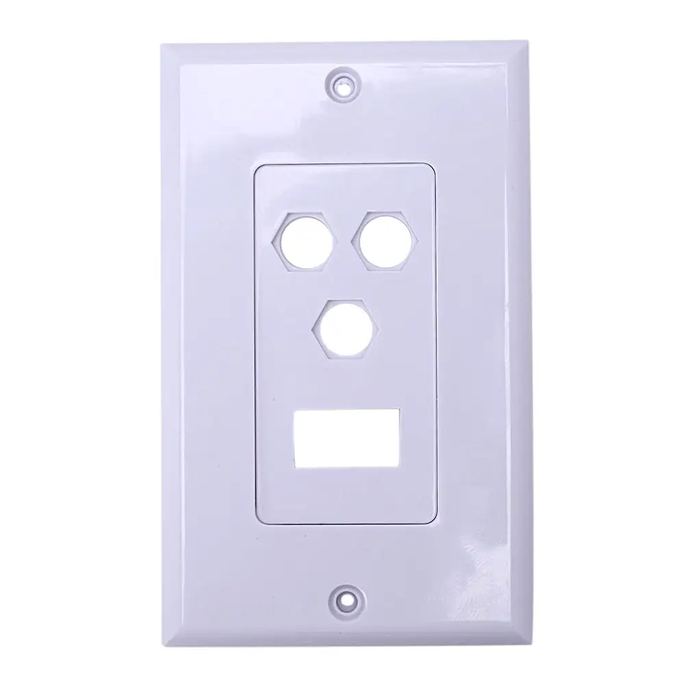 

HDMI + Component Video Media Wall Plate 3-RCA RGB Outlet Jack HDTV 1080P Easy to Installation