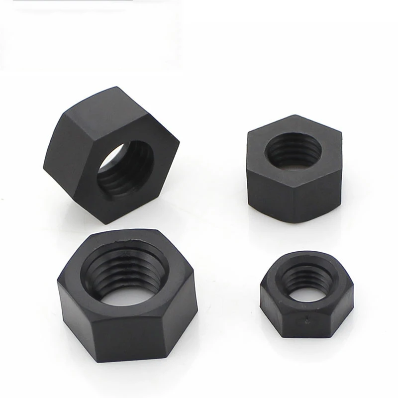 Черная нейлоновая гайка M2/M3/M4/M5/M6/M8/M10/M12/пластиковая гайка/Шестигранная
