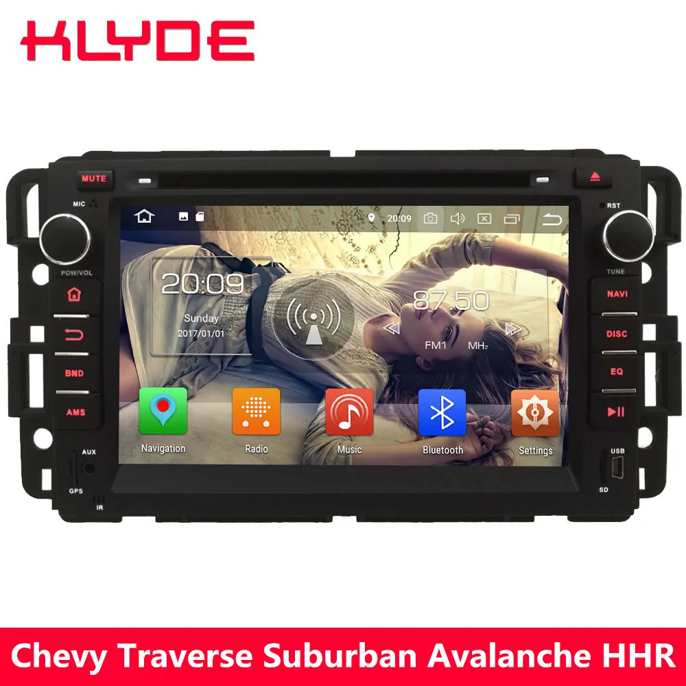 

KLYDE 7" 4G WIFI Android 8.0 7.1 6 Octa Core 4GB RAM Car DVD Multimedia Player For Chevrolet Tahoe Impala Cobalt Equinox Express