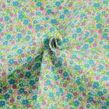 

Green Printed Floral Design Plain Fat Quarter Home Textile 100% Cotton Fabric Tecido Sewing Clothes Patchwork Telas Art Work CM