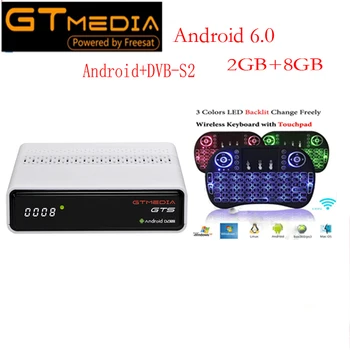 

GTmedia GTS Satellite Receiver DVB-S2 dvb s2 Android 6.0 TV BOX+DVB-S/S2 Smart TV BOX 2GB RAM 8GB ROM S905D BT4.0 Set Top box