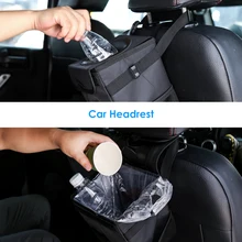 Портативная сумка для автомобиля урна для автомобиля герметичная Пылезащитная коробка для автомобиля Стайлинг Ткань Оксфорд Автомобильная корзина для мусора с крышкой