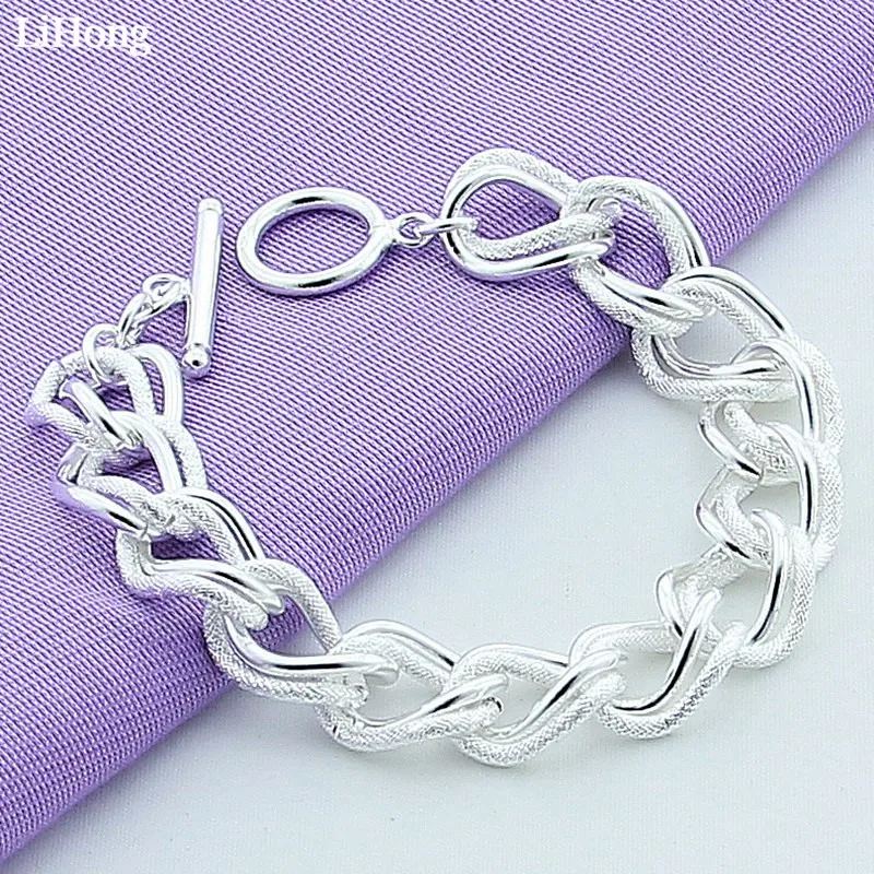 

High Quality 925 Silver Jewelry Light Sand Chain Bracelet Bracelet Ladies Beautiful Fashion Jewelry Anniversary Gift