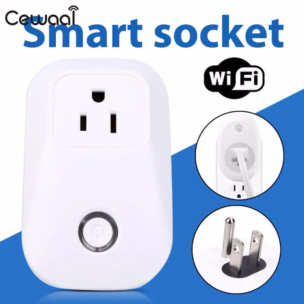Cewaal Mini US Plug Smart Voice WiFi AC110 240V support Remote Control