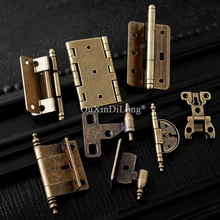 12PCS European Antique Metal Furniture Hinges Cabinet Door Hinges for Cupboard Kitchen Cabinet Bronze Hinges Q605 mahogany furniture of chinese wood kitchen cabinet rosewood tea cabinet cabinet cupboard multifunctional cabinet cabinet