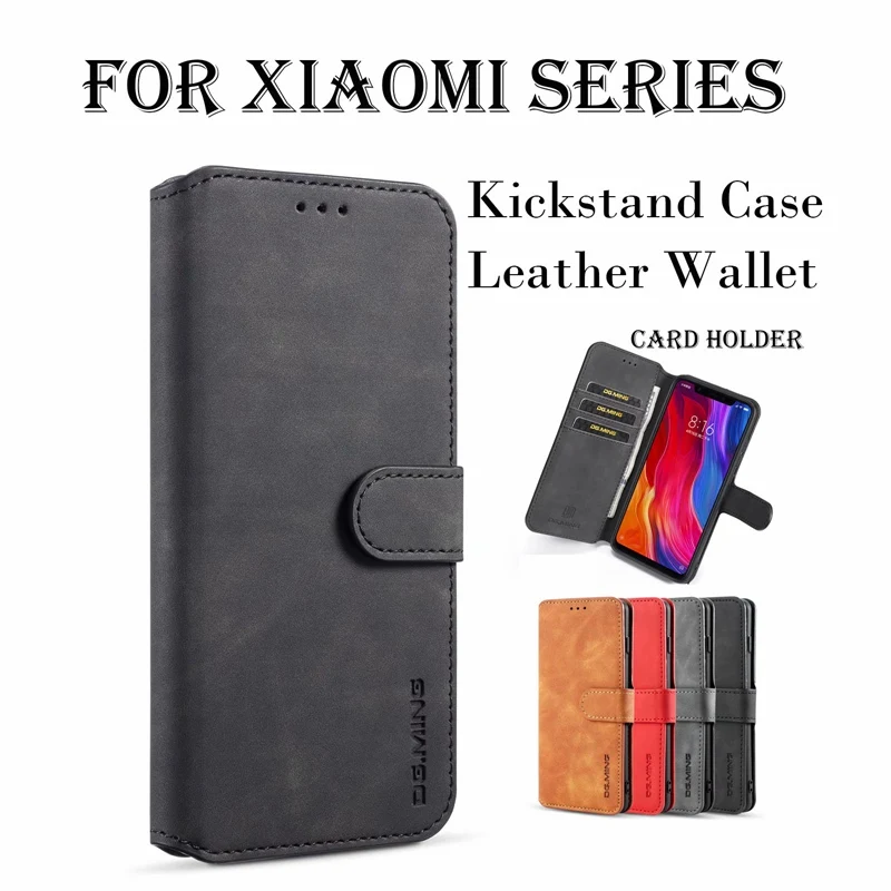 

Kickstand Flip Leather Wallet Soft Case for Xiaomi Mi 9 SE Case Card Holder for Xiaomi Pocophone F1 Mi 8 A2 Lite Case Fundas