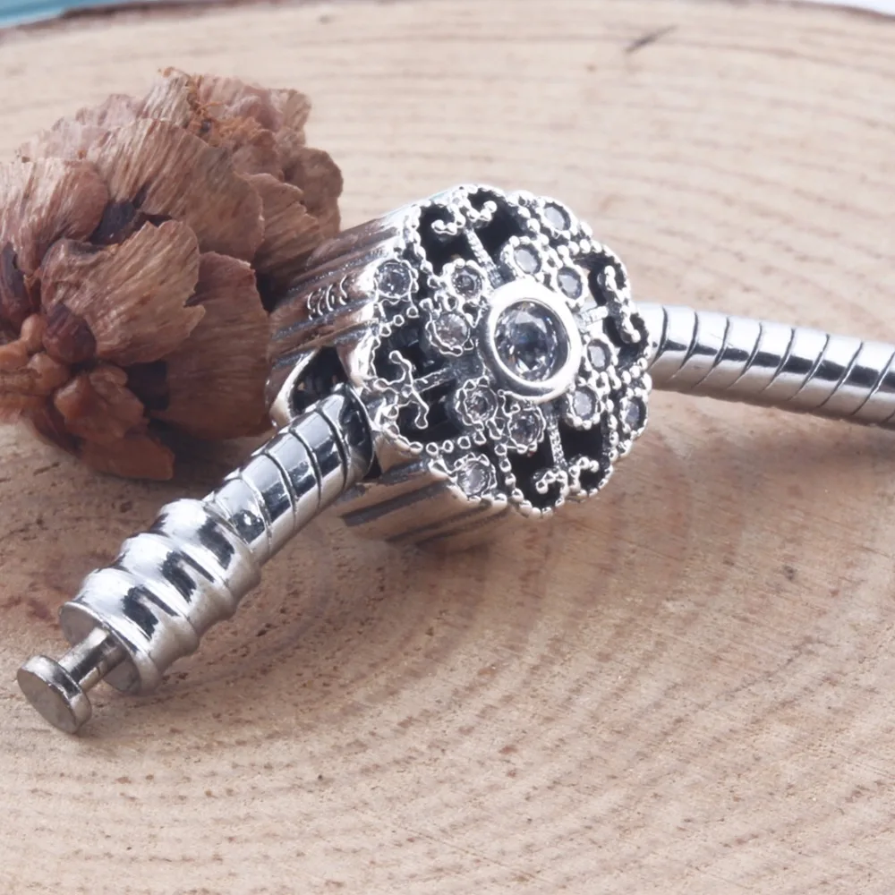 ZMZY цветок Чистый CZ 925 пробы Серебряные Подвески Бусины Подходит Pandora браслет для женщин ювелирные изделия подарок