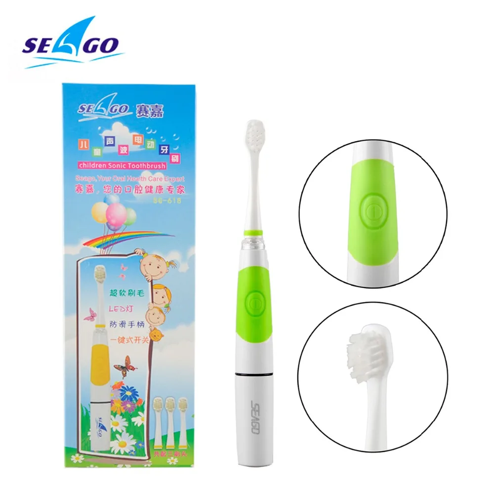 3-8 Years Portable Electric Children Toothbrush Soft Baby Travel Teether Brush Kids Teething 3 Head Rechargeable Toothbrush