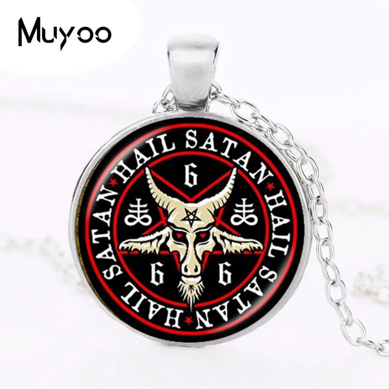 Satanic перевернутая пентаграмма Бафомет кулон готическое ожерелье с козой Satanism