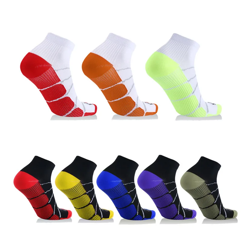 

Compress Short Socks Man Women Outdoor Sport Running Compression Marathon Cycling Pressure Spider Web Pattern Nylon Socks Male