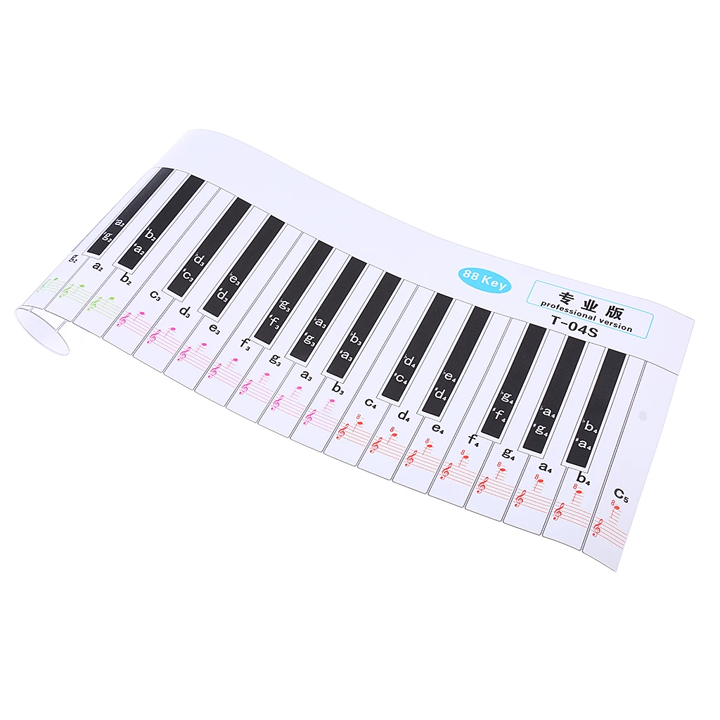 Waterproof Paper Anti-Dust 88 Key Piano Keyboard Finger Practice Guide Teaching Aid for Student Beginner Child Piano Keyboard