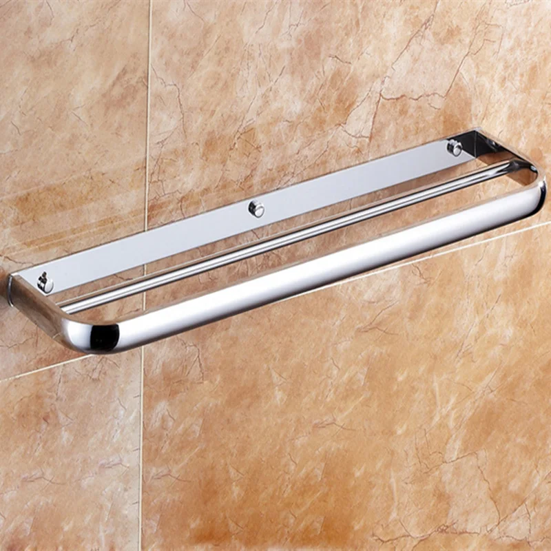 HOT Chrome 60 CM Wall Mounted Bathroom Towel Holders Towel Bars Towels