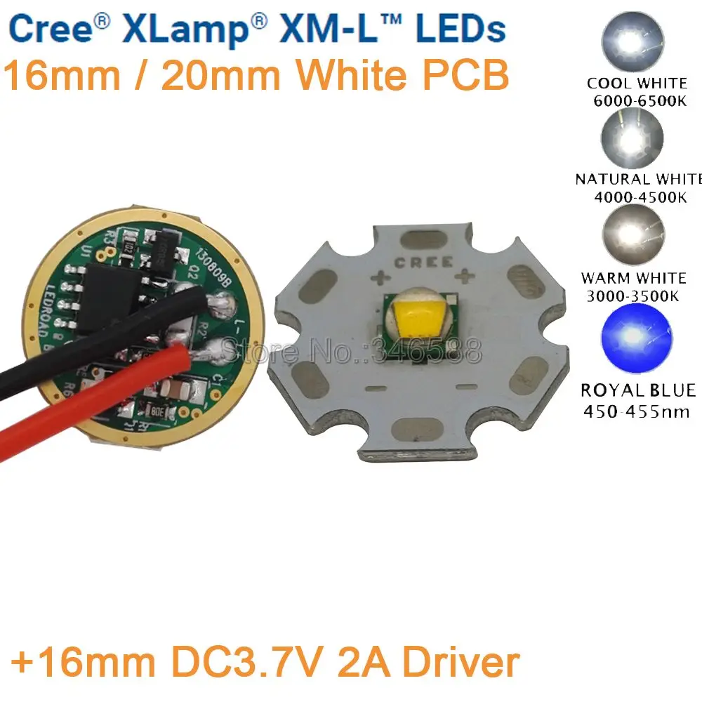Cree XML XM L T6 холодный белый нейтральный теплый 10 Вт светодиодный излучатель высокой