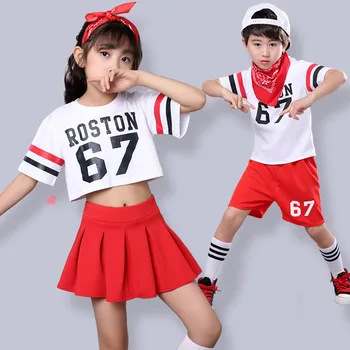 

New children's jazz dance costumes children's girls modern dance hip-hop hip-hop suits performance clothing