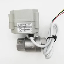 2 варианта DN15 G1/" Электрический шариковый клапан BSP SS304 мини нормально закрытый мотор приводной клапан DC5V CR501 Кнопка ВКЛ/ВЫКЛ 5 сек
