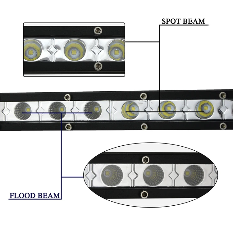 Tripcraft 13" 13inch 60W LED Work Light Bar Spot flood Beams 13in LED Light Bar For 4X4 4WD CAR Truck ATV SUV Pickup 12V 24V