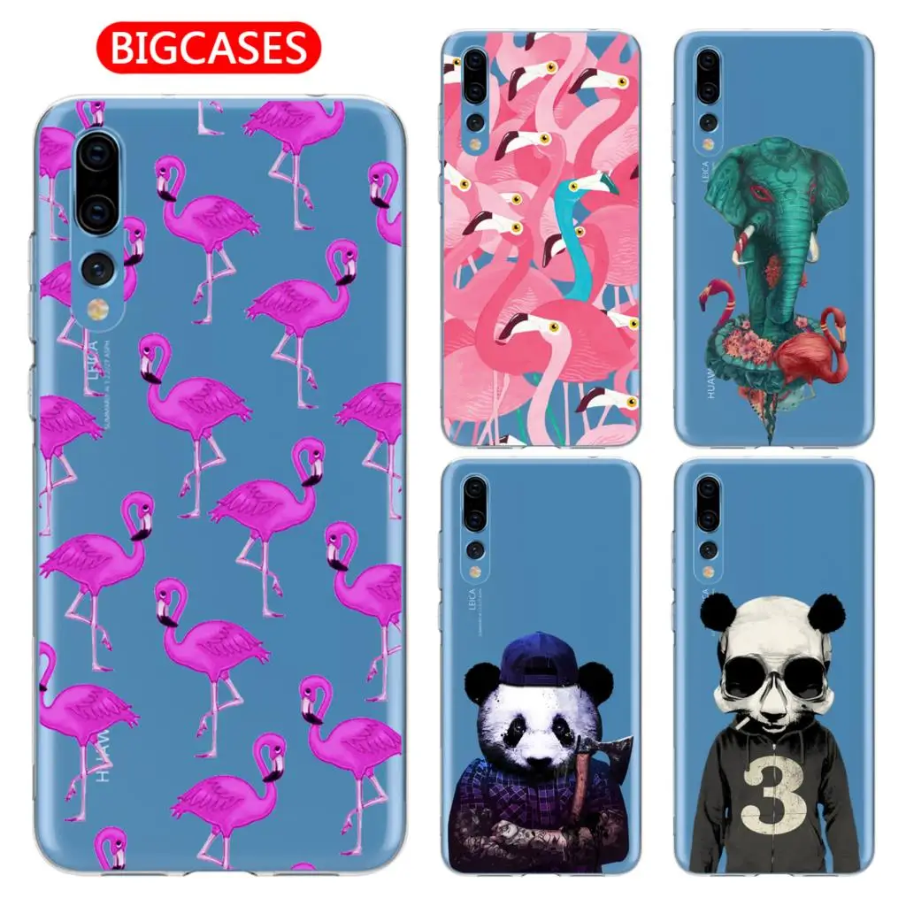 BIGCASES для huawei P20 Pro Чехол 6 1 "Мягкий ТПУ силиконовый милый цвет Фламинго слон