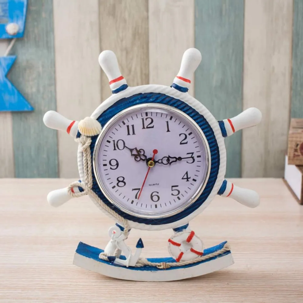 Средиземноморские модные электронные настенные часы современный дизайн креативный деревянный декор винтажные настенные часы c