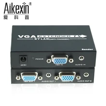 VGA Extender 300m with Audio Aikexin VGA Extender by CAT5e 6 Ethernet Cable with Audio Up