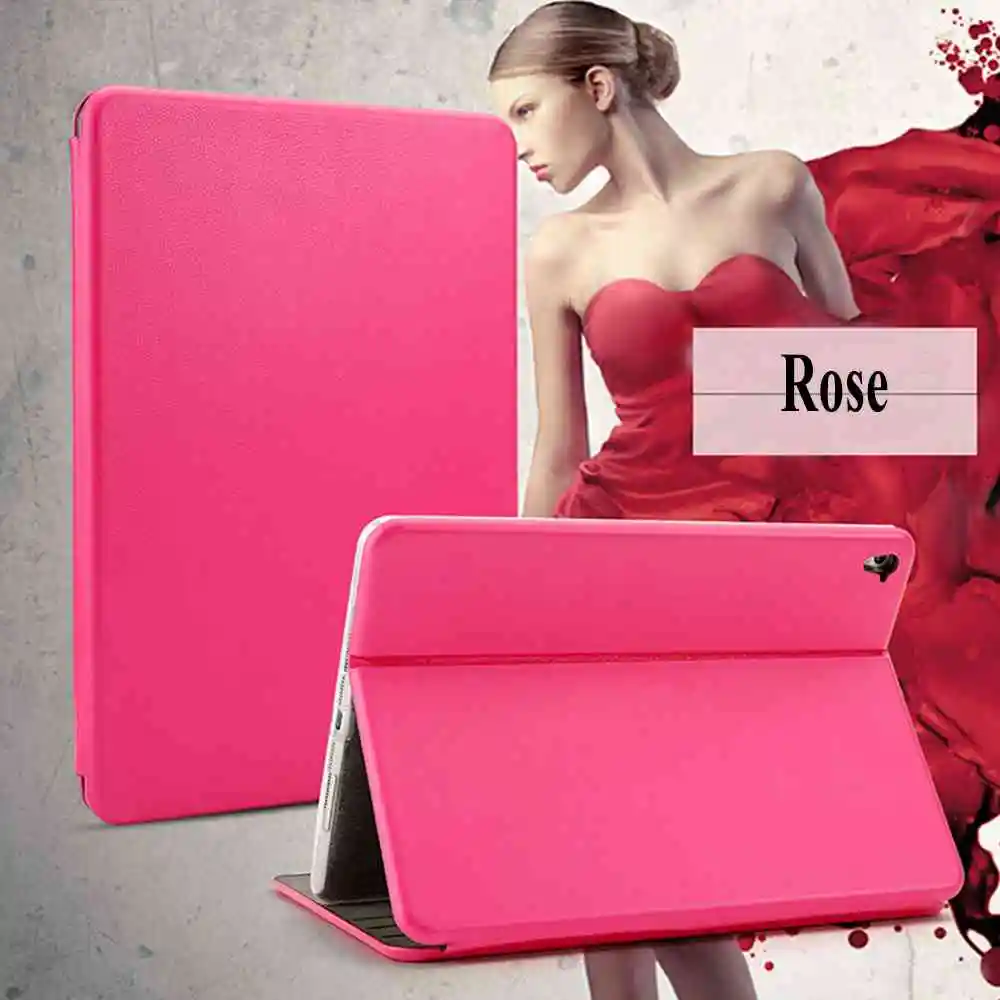 

Case For apple ipad air Case Silicon + PVC leather Stand Smart Cover - Auto Sleep/Wake Feature For ipad 5/ ipad air Model Case
