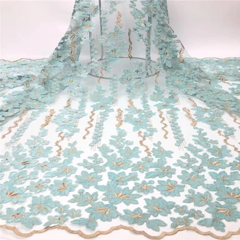 

Tollola African Lace Fabric 2019 Embroidered Nigerian Laces Fabric Bridal High Quality Grey French Tulle Lace Fabric For Women
