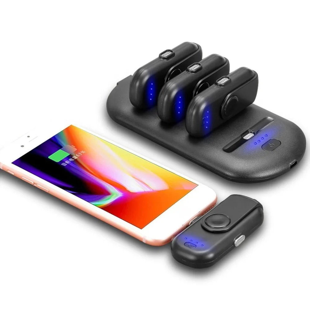 

5000mAh Charging Pack Magnetic Finger Power Bank & Charging Base Portable Charger for iPhone for Android for Type-C Phones