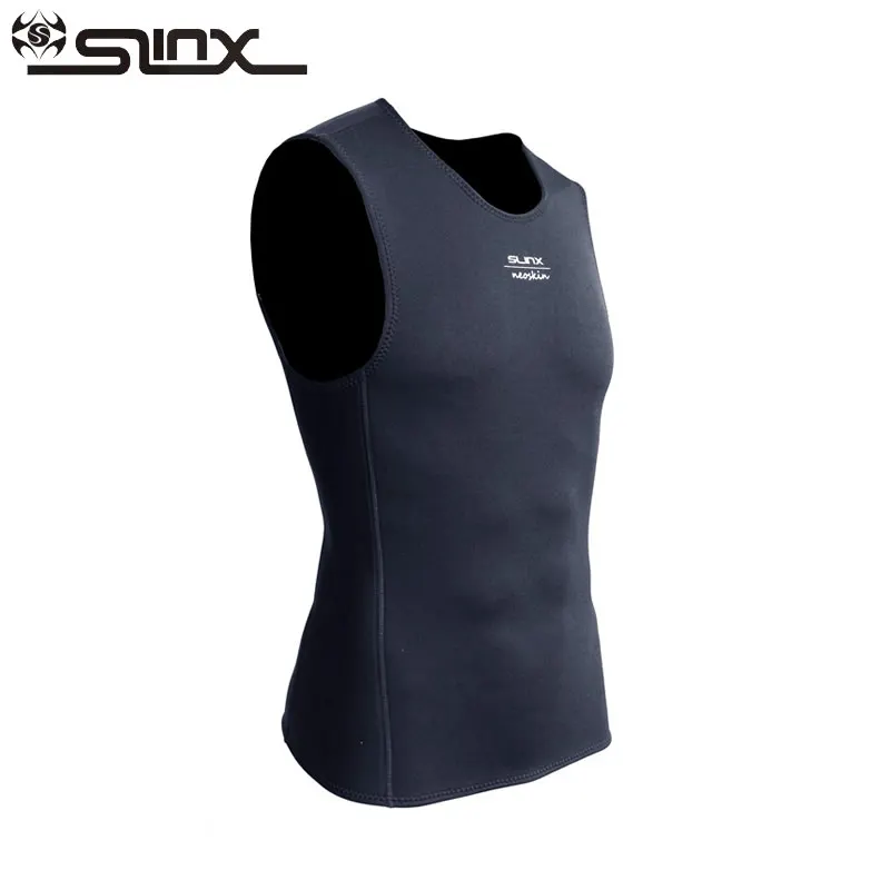 SLINX 2mm Neoprene Diving Vest Men Double-side Wearable Wetsuit Sleeveless Jacket for Surfing Boating Swimming Snorkling S-2XL