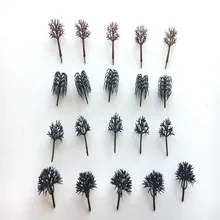 30Pcs Plastic Model Tree 3-12cm Trunk without leaves For Miniature Ho Scale Train Railway Railrow Railroad Layout 