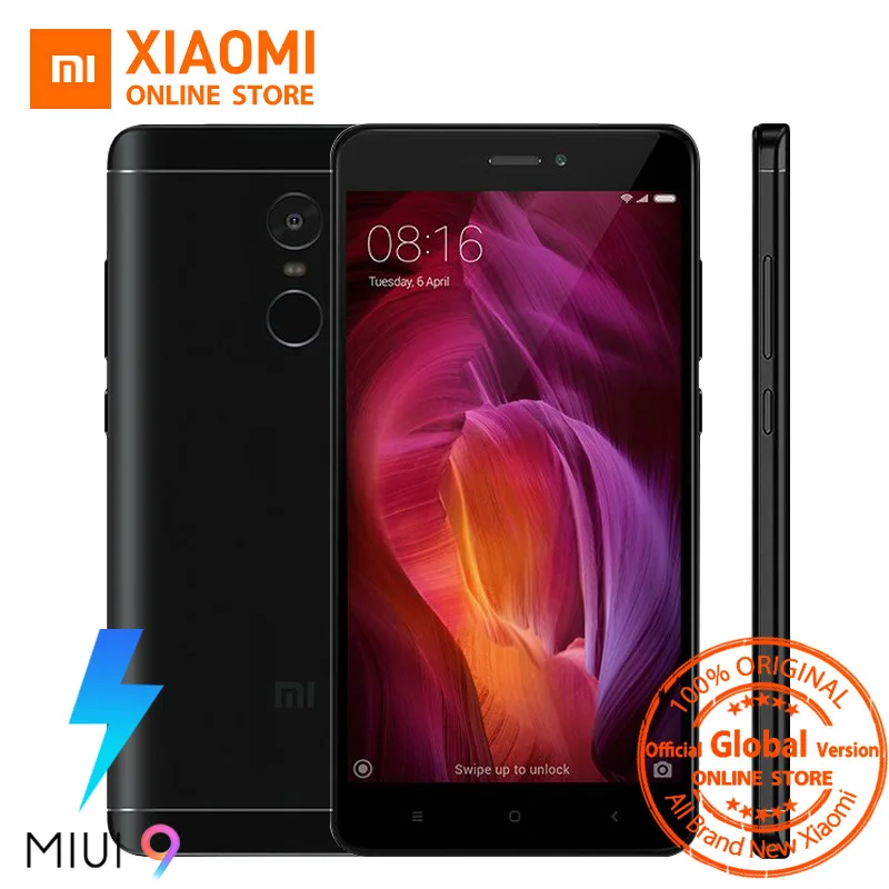 Global Version Xiaomi Redmi Note 4 Mobile Phone 3GB RAM 32GB ROM Snapdragon 625 Octa Core CPU 5.5" 1080p display 13MP Camera