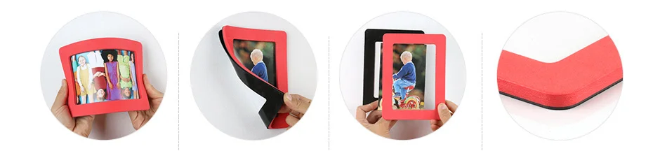930 Magnetic Picture Frames Fridge Magnet Photo Frame Colorful Photo frames for Photos Home Room Wall Decor with EVA Surface_06