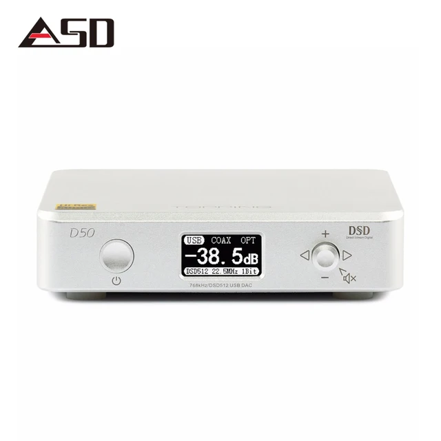 Topping D50 dsd dac audio amplifier xmos es9038q2m DSD512/PCM768 USB/OPT/COAX input desktop 32Bit/768KHz DAC decoder