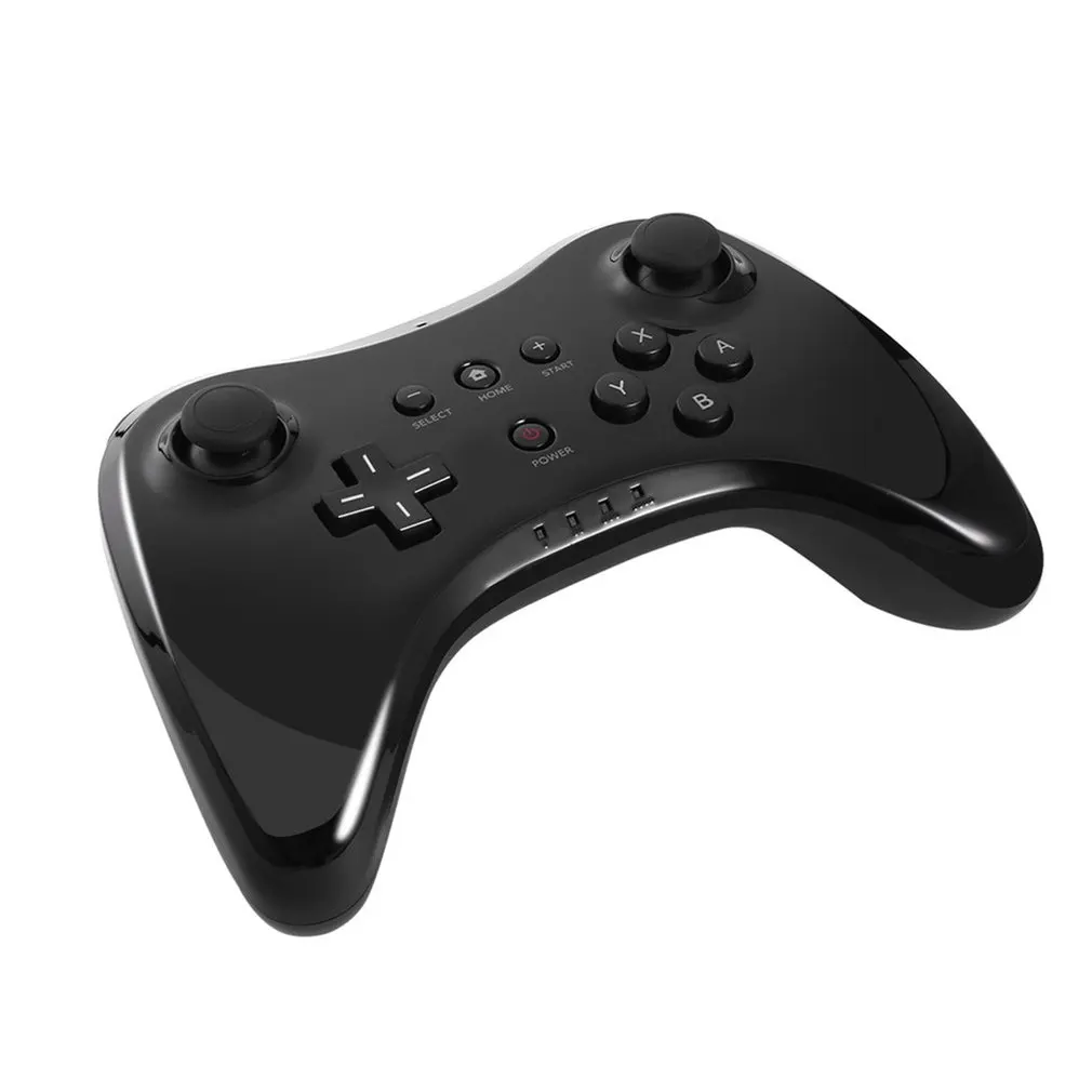 

Black Wireless Joystick Gamepad Game Controller For WIIU Pro Controller LED Display for Four Players DC3.7-4.2V
