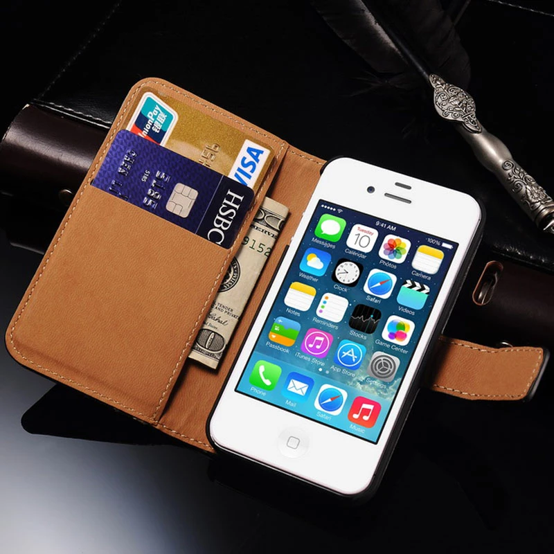 4 S Flip Portemonnee Lederen Beschermhoes voor iPhone 4 4 Luxe Stand Mobiele Telefoon Bag voor iphone 4 4 S Case Cover Coque|case for iphone|case for iphone 4scase for - AliExpress
