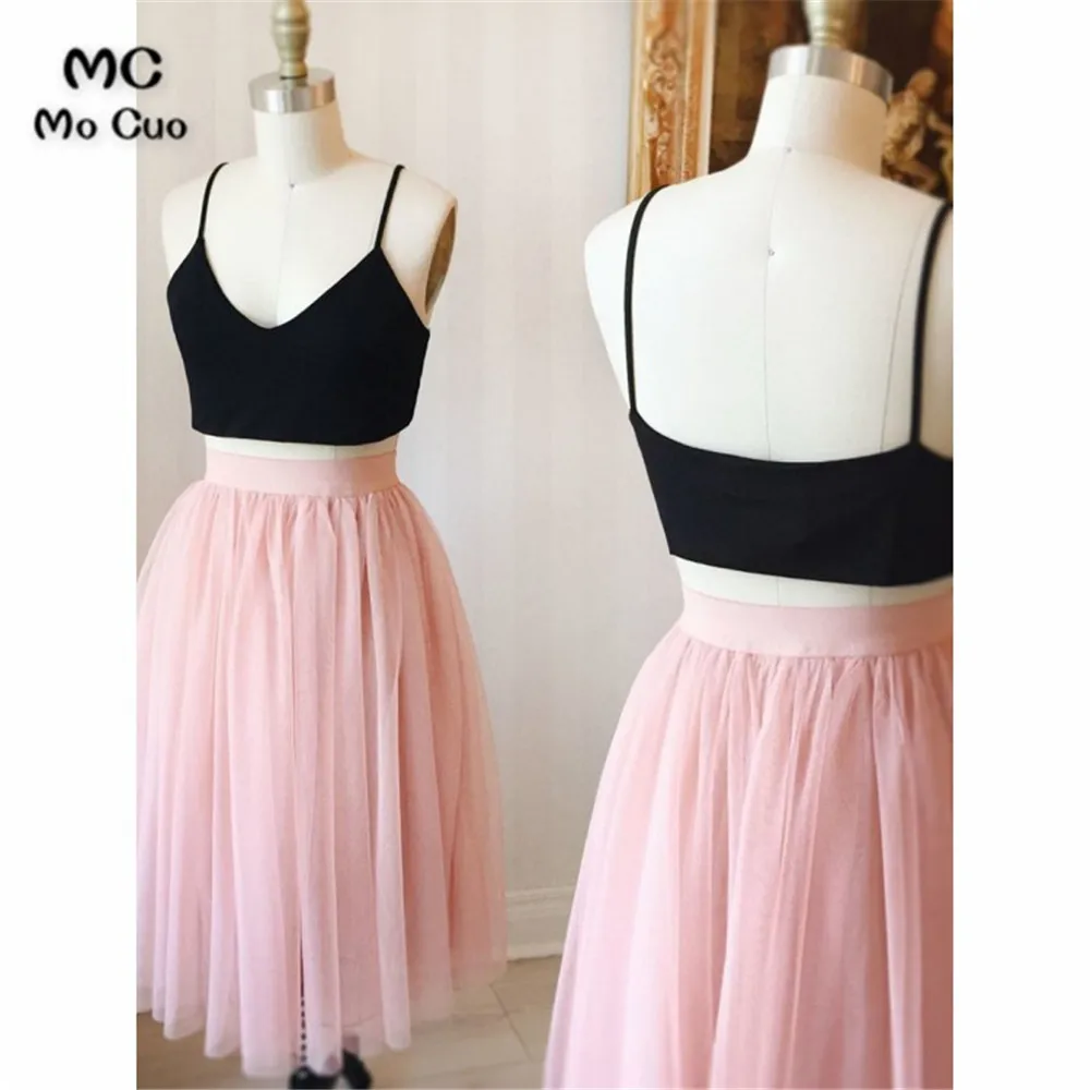 Cute Two Pieces Gown Homecoming Graduation Dresses Spaghetti Straps vestidos de graduation Evening Dress Cocktail Party | Свадьбы и