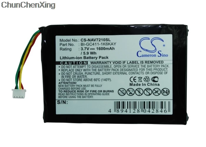 Камерон Sino 1600mAh BI-GC411-1K6KAY батареи для Navigon 7210 7310 | Электроника